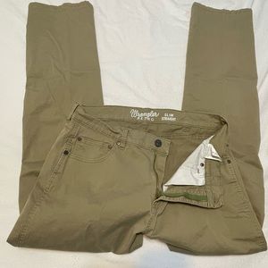 Wrangler Retro Slim Straight 35x34 Khaki Jeans